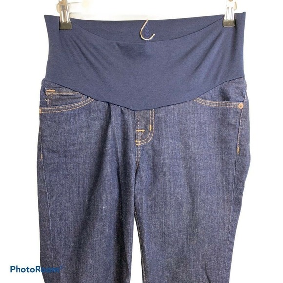 A Pea in the Pod J Brand Maternity Blue Jeans Boot - Picture 2 of 10